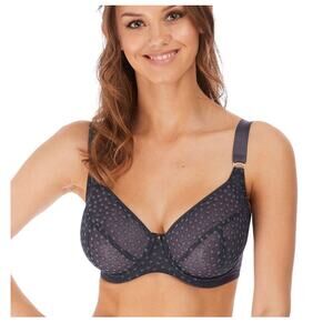 NWT Freya Starlight Side Support Bra in Slate, Size 38DD